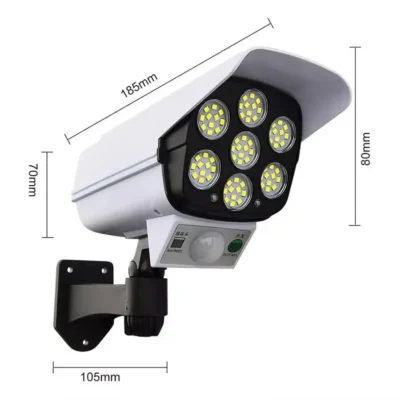 خورشیدی ریموت دار طرح دوربین مدار بسته 18 لامپ خورشیدی سنسور دار طرح دوربین مداربسته