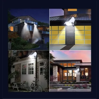 خورشیدی ریموت دار طرح دوربین مدار بسته 4 لامپ خورشیدی سنسور دار طرح دوربین مداربسته