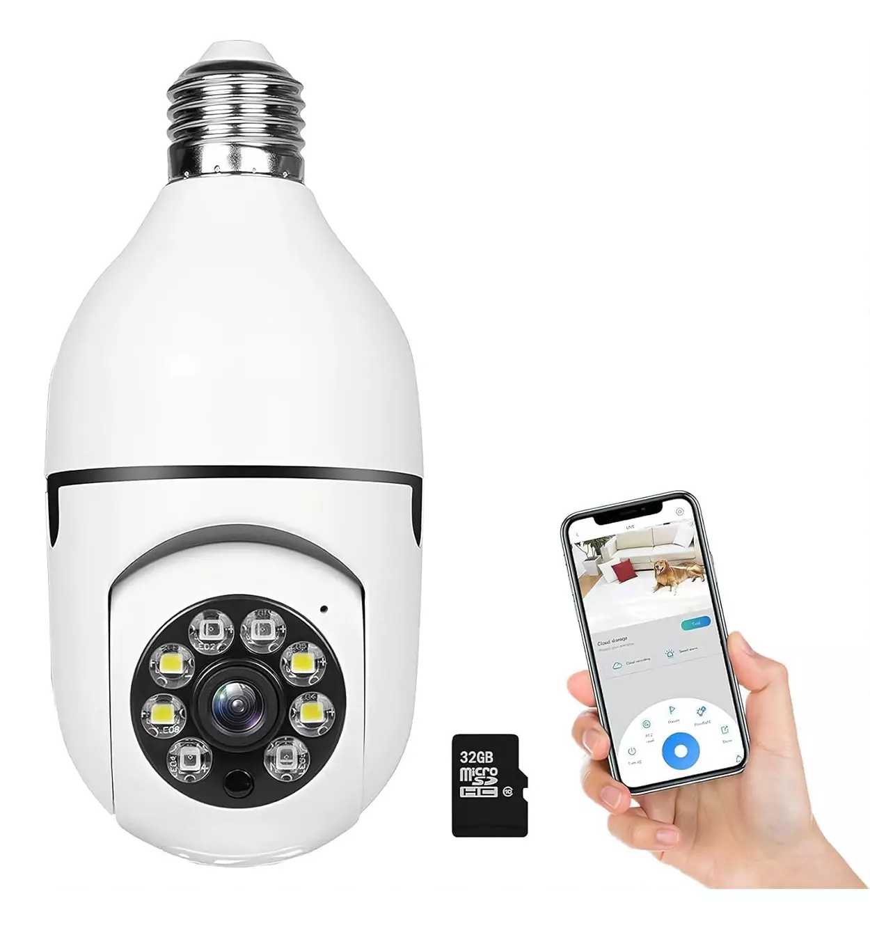 دوربین مداربسته لامپی چرخشی 360 درجه