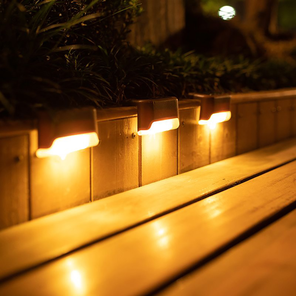 چراغ پله خورشیدی بسته 4 عددی چراغ LED شارژ خورشیدی خودکار بسته 4 عددی
