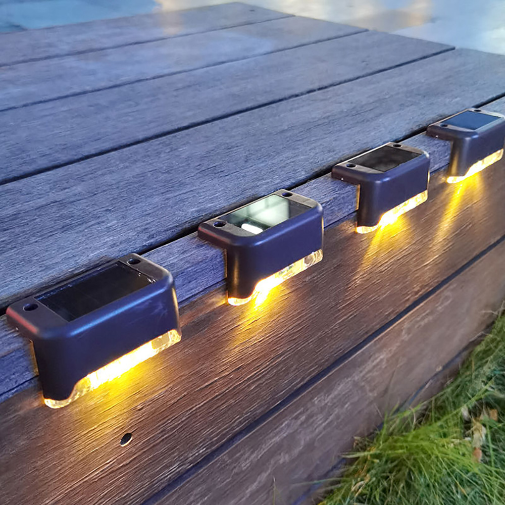 چراغ پله خورشیدی بسته 4 عددی چراغ LED شارژ خورشیدی خودکار بسته 4 عددی