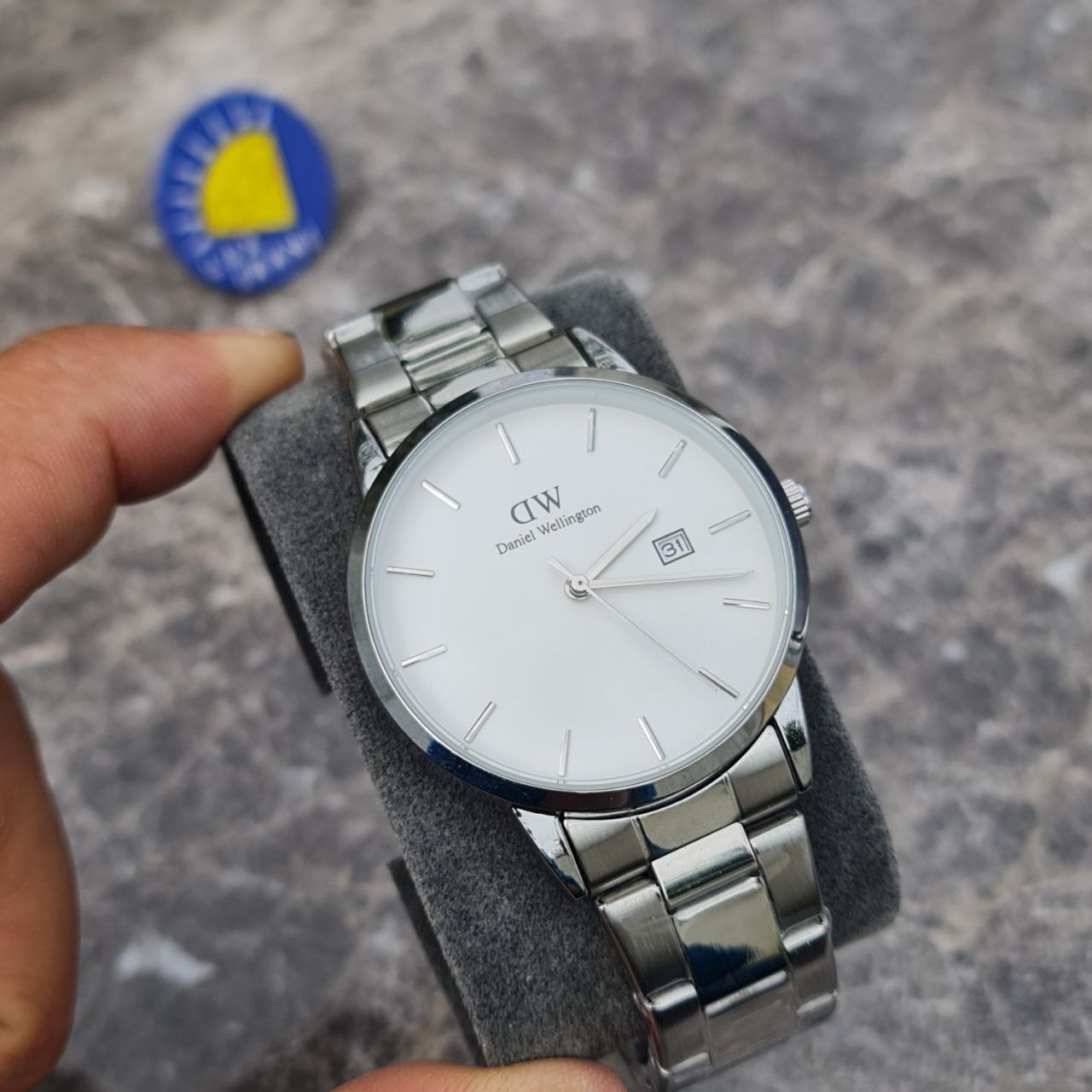 ساعت مردانه DW کد 5911 نقره ای صفحه سفید