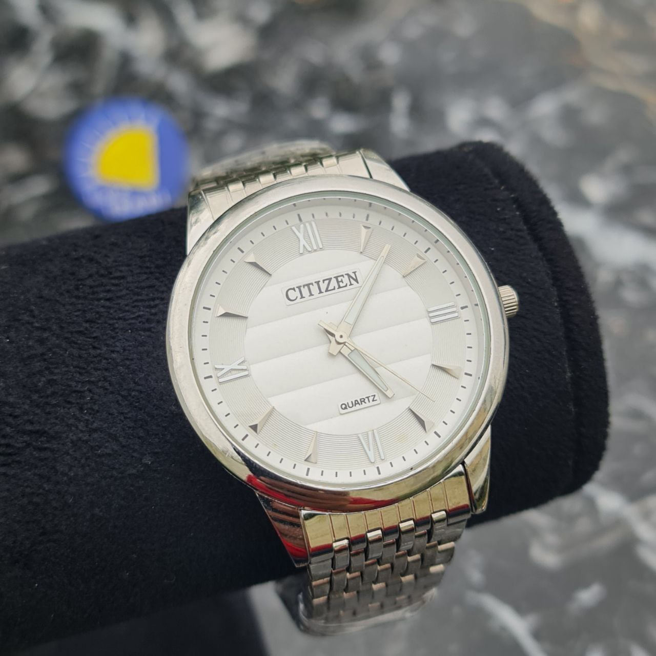 ساعت مردانه سیتیزن کد 5220 نقره ای صفحه سفید ساعت مردانه سیتیزن