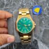 ساعت مردانه کاسیو کد 5608 طلایی صفحه سبز