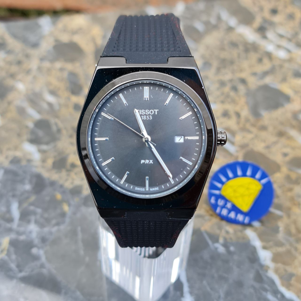 ساعت مردانه تیسوت کد 4610 بند پیو قاب مشکی صفحه مشکی