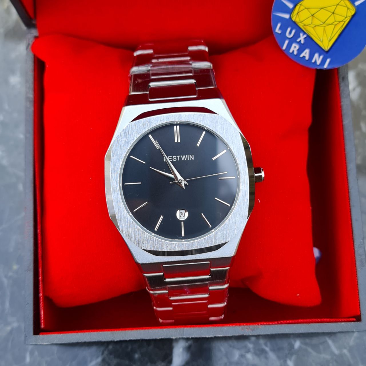 ساعت بیستوین کد 4811 تمام استیل قاب نقره ای صفحه مشکی ساعت بیستوین کد 4811 تمام استیل قاب نقره ای صفحه مشکی