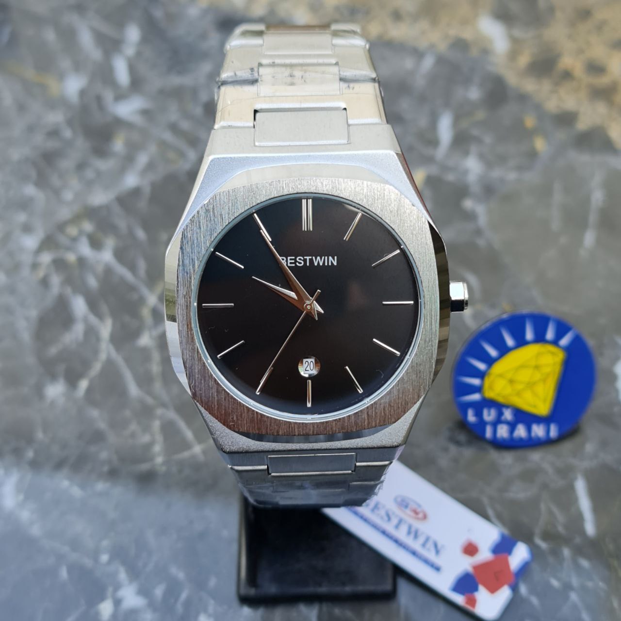 ساعت بیستوین کد 4811 تمام استیل قاب نقره ای صفحه مشکی ساعت بیستوین کد 4811 تمام استیل قاب نقره ای صفحه مشکی