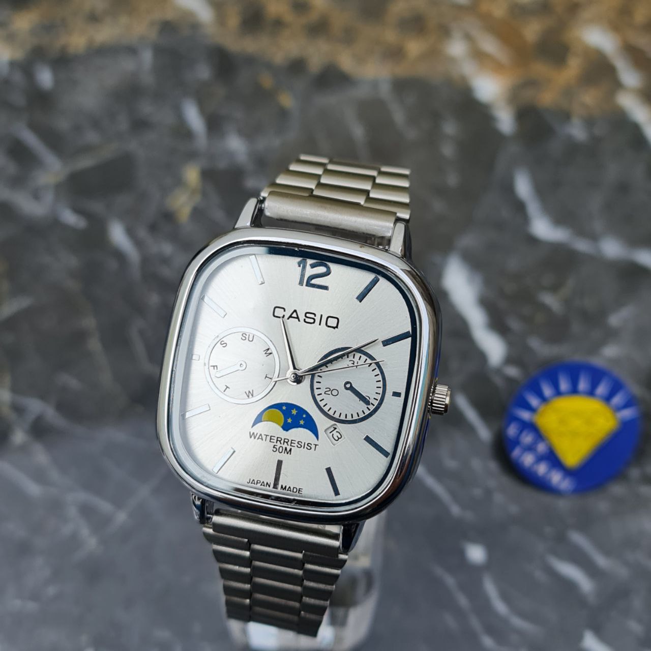 ساعت مردانه کاسیو اولدمانی کد 5155 نقره ای صفحه سفید ساعت مردانه کاسیو اولدمانی کد 5155 نقره ای صفحه سفید