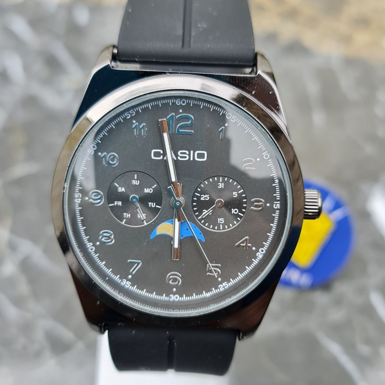 ساعت کاسیو مگنتی کد 4410 بند پیو قاب مشکی صفحه طوسی