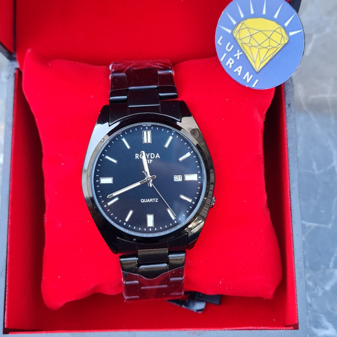 ساعت مردانه رویدا تمام استیل کد 5411 مشکی صفحه مشکی ساعت مردانه رویدا تمام استیل کد 5411 مشکی صفحه مشکی