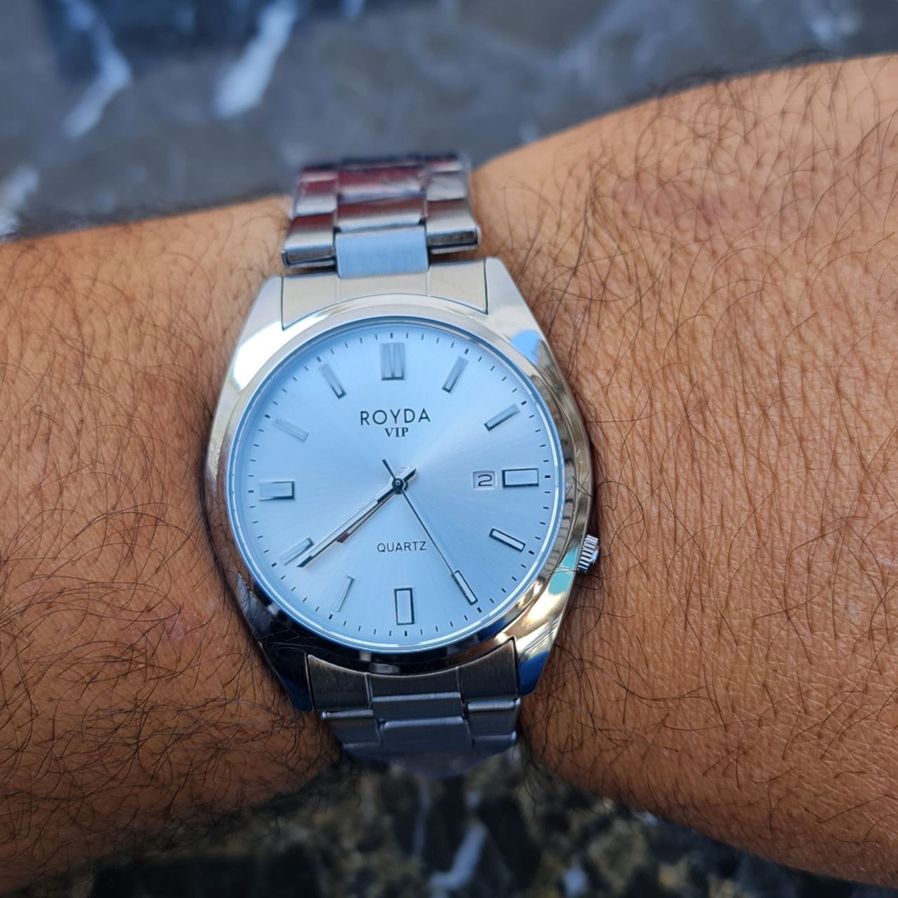 ساعت مردانه کاسیو ادیفایس کد 5015 نقره ای صفحه مشکی