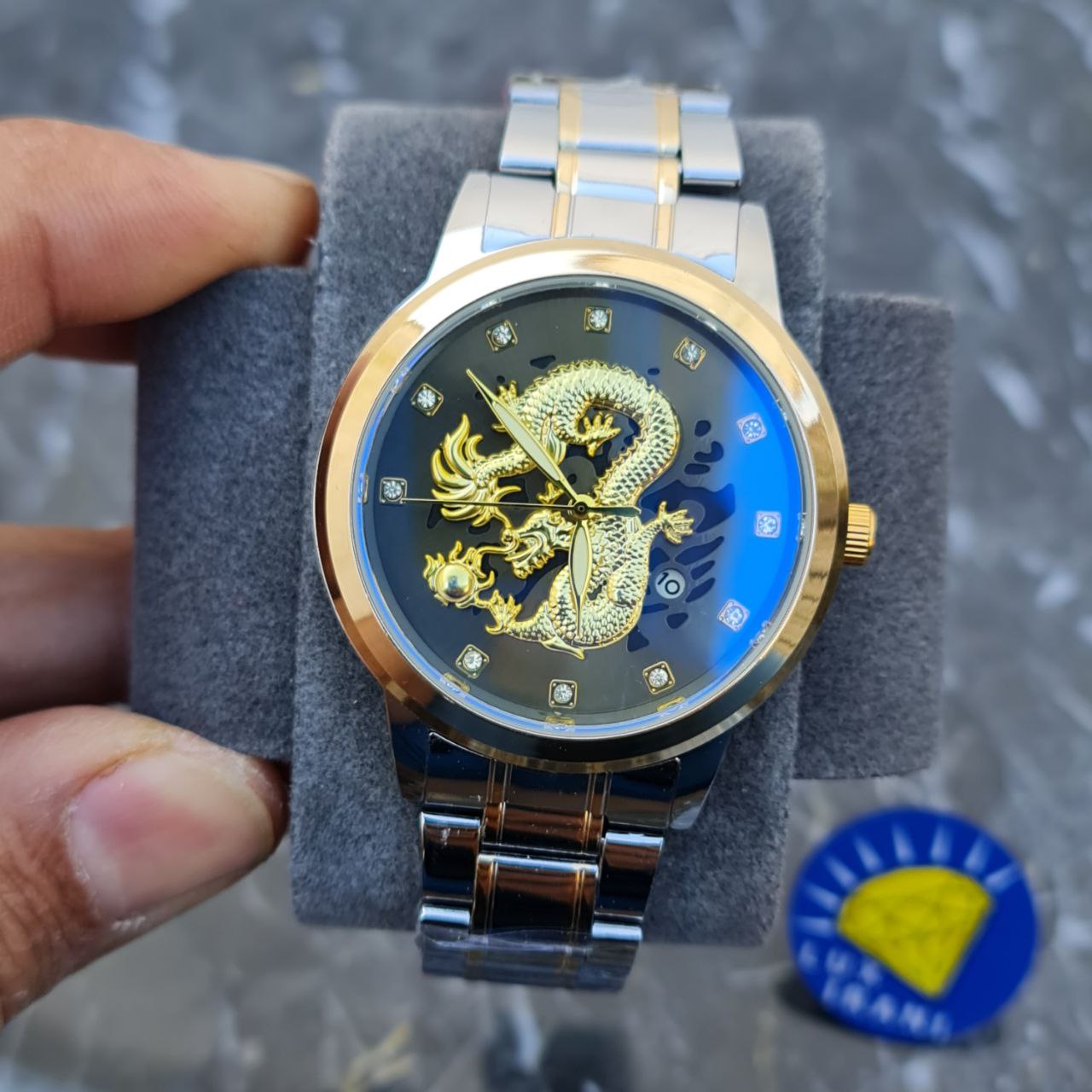 ساعت مردانه دراگون کد 4017 نقره ای طلایی صفحه هفت رنگ ساعت مردانه دراگون کد 4017 نقره ای طلایی صفحه هفت رنگ